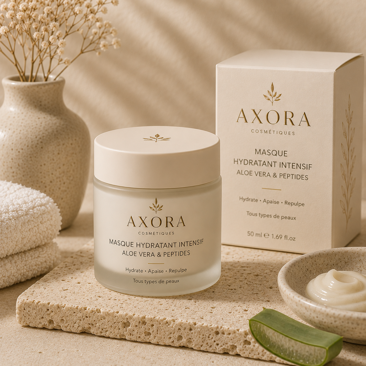 Masque Hydratant Intensif Aloe Vera & Peptides